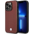Miniatyrbillede 1 af 8: BMW LÆDER DIAMOND PATTERN MAGSAFE ETUI TIL IPHONE 14 PRO - BORDEAUX