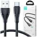Miniatyrbild 1 av 11: Joyroom USB - USB C 3A Surpass seriekabel for hurtiglading og dataoverføring 1,2 m svart (S-UC027A11)