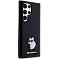 Miniatyrbillede 5 af 9: KARL LAGERFELD SILIKONE CHOUPETTE METAL PIN ETUI TIL SAMSUNG GALAXY S23 ULTRA - SORT
