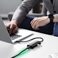 Miniatyrbillede 3 af 11: UGRØN NETVÆRKSDAPTER RJ45 / USB-A 10/100MBPS HUB 3X USB-A 2.0 SORT