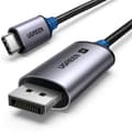 Ugreen CM556-kabel med USB-C og DisplayPort 8K-kontakter, 1 m lang - grå