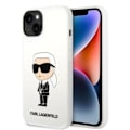 Miniatyrbild 2 av 9: Karl Lagerfeld KLHCP14MSNIKBCH iPhone 14 Plus 6.7 hardt deksel hvit/hvit Silikon Ikonik