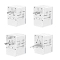 Miniatyrbillede 2 af 4: DUDAO A65PRO 65W EU / US / JP / AUS / UK REJSEADAPTER 2X USB-C 2X USB-A - HVID