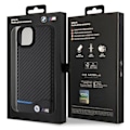 Miniatyrbillede 8 af 8: BMW LÆDER CARBON ETUI TIL IPHONE 15 PLUS - SORT