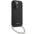 Miniatyrbillede 3 af 7: KARL LAGERFELD SAFFIANO MONOGRAM CHAIN ETUI TIL IPHONE 14 PRO - SORT