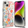Miniatyrbild 2 av 11: Ringke Fusion Design Armored Protective Case med gelramme iPhone 14 Plus Transparent (blomst) (FD637E31)
