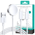 Miniatyrbild 1 av 11: Joyroom S-IW007 3-i-1 kabel USB-A magnetisk lader - Lightning 1,2m - hvit