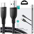 Miniatyrbild 1 av 8: Joyroom Multi-Color Series SA34-AC6 USB-A / USB-C-kabel 100W rask overføring 1m - svart