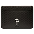 Miniatyrbillede 1 af 4: KARL LAGERFELD SAFFIANO MONOGRAM IKONIK ETUI TIL EN 14" BÆRBAR COMPUTER - SORT