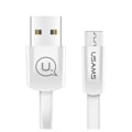 Miniatyrbild 1 av 3: USAMS U2 microUSB platt kabel 1,2 m vit/vit SJ201MIC02 (US-SJ201)