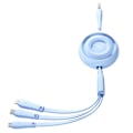 Miniatyrbild 2 av 3: Joyroom S-A40 Colorful Series 3-i-1 uttrekkbar kabel USB-A-USB-C / Lightning / microUSB 1m - blå