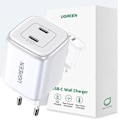 Miniatyrbild 1 av 10: GaN hurtiglader 2 x USB-C 45W QC PD Ugreen CD294 - hvit
