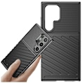 Miniatyrbillede 1 af 11: THUNDER CASE PANSRET ETUI TIL SAMSUNG GALAXY S24 ULTRA - SORT