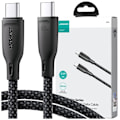 Miniatyrbild 1 av 8: Joyroom Multi-Color Series SA34-CC3 USB-C / USB-C-kabel 60W rask overføring 1m - svart