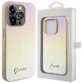 Miniatyrbild 1 av 9: Guess Saffiano Iridescent Script-deksel til iPhone 14 Pro - Gull