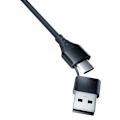 Miniatyrbild 5 av 11: 3mk Hyperkabel 3-i-1 USB-A - USB-C / USB-C - mikro-USB - Lightning 1,5 m - svart