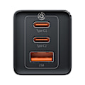 Miniatyrbild 4 av 6: GaN hurtiglader 2xUSB C 1xUSB 65W Baseus GaN5 Pro + USB C - USB C 100W kabel - svart