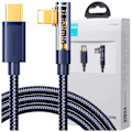 Miniatyrbild 1 av 6: Joyroom S-CL020A6 Lightning-kabel vinklet - USB-C hurtiglading og overføring 20W 1,2 m - blå