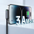 Miniatyrbild 3 av 10: MCDODO ANGLE USB LIGHTNING PLATKABEL 36W IPHONE 12 13 14 SVART 1M