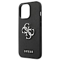 Miniatyrbild 6 av 8: Guess GUHCP13LSA4GSBK iPhone 13 Pro/13 6,1" svart/svart hårdfodral Saffiano 4G metalllogotyp
