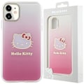 Miniatyrbild 1 av 2: Hello Kitty IML Gradient Electrop Kitty hodedeksel til iPhone 11 / Xr - Rosa
