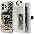 Miniatyrbillede 1 af 7: KARL LAGERFELD LIQUID GLITTER GATSBY ETUI TIL IPHONE 13 PRO MAX - SORT