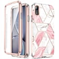 Miniatyrbild 1 av 10: Spacecase Fodral Marble 360 Skydd För Iphone Xr Vit Rosa