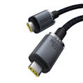Miniatyrbillede 4 af 11: BASEUS CRYSTAL SHINE CB000089 USB-C / USB-C USB3.2-KABEL 100W 20GBPS 1,5M - SORT