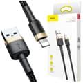 Baseus Cafule-kabel slitesterk nylonkabel USB / Lightning QC3.0 2.4A 1M svart-gull (CALKLF-BV1)