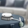 Miniatyrbild 3 av 4: UNIQ Pod självhäftande kabeluppläggsset om 8 st mörkgrå/kol mörkgrå