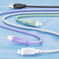 Miniatyrbild 2 av 9: USAMS Lightning-kabel 2,4A 1,2m snabbladdning Lithe-serien lila/lila SJ565USB03 (US-SJ565)