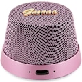 Miniatyrbild 3 av 8: Guess magnetisk skrift metall Bluetooth-høyttaler - rosa