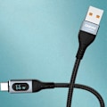 Miniatyrbild 5 av 6: Dudao USB - USB Type C-kabel hurtiglader PD 66W 1m svart (L7Max)