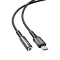 Miniatyrbillede 3 af 6: ACEFAST-KABEL STÆRKT LYDKABEL USB C-3,5MM MINI-JACK 18CM DAC AUX SORT