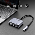 Miniatyrbillede 4 af 8: UGREEN CM162 50505 USB-C - HDMI / VGA / USB-A 3.0 / USB-C PD-ADAPTER - GRÅ