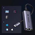 Miniatyrbillede 11 af 11: UGRØN ADAPTER USB-C TIL RJ45 ETHERNET 2,5G ADAPTER HOLDBAR GRÅ