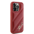 Miniatyrbillede 4 af 8: KARL LAGERFELD DIAGONAL QUILTED SCRIPT COVER TIL IPHONE 15 PRO MAX - RØD