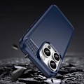 Miniatyrbillede 4 af 8: CARBON CASE SILIKONE ETUI TIL IPHONE 16 PRO MAX - BLÅ