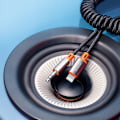 Miniatyrbild 3 av 10: MCDODO AUX KABEL IPHONE X 14 ADAPTER LYNADAPTER MINIJACK SPIRAL FJÄDER 2M