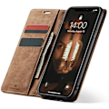 Miniatyrbild 1 av 11: Spacecase Case Pålbocket Väska För Iphone Xr Ljusbrunt Läder