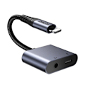 Miniatyrbild 4 av 11: Joyroom SY-L01 Lightning to Lightning / 3,5 mm minijack DAC-adapter 2-i-1 - svart