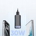Miniatyrbild 3 av 10: MCDODO FAST TV-LADER IPHONE 2XUSB-C 1XUSB PD 30W LED MÄTARE