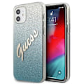 Miniatyrbild 2 av 9: Guess GUHCP12SPCUGLSBL iPhone 12 mini 5.4 blå/blå hardt deksel Glitter Gradient Script