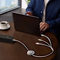 Miniatyrbillede 11 af 11: BASEUS FREE2DRAW CB000084 UDTRÆKKELIG USB-C - LIGHTNING / USB-C / MICRO USB-KABEL 100W 1,1M - HVID