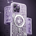 Miniatyrbild 7 av 11: Kingxbar PQY Geek Series magnetisk deksel til iPhone 14 Plus MagSafe Gold