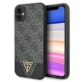 Miniatyrbild 1 av 8: Guess GUHCN61PU4GHBK iPhone 11 6.1" / Xr grå/grå hårdfodral 4G Triangle Collection