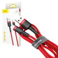 Baseus Cafule-kabel slitesterk nylonkabel USB / Lightning QC3.0 1,5A 2M rød (CALKLF-C09)