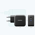 Miniatyrbillede 4 af 10: CHOETECH HURTIG NETVÆRKSLADER GAN USBC 61W 3A STRØMLEVERING SORT