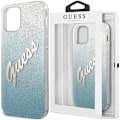 Miniatyrbild 1 av 9: Guess GUHCP12SPCUGLSBL iPhone 12 mini 5.4 blå/blå hardt deksel Glitter Gradient Script