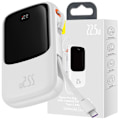 Miniatyrbild 1 av 11: Baseus Qpow Powerbank 10000mAh Innebygd USB Type C-kabel 22,5W Hurtiglading SCP AFC FCP Hvit (PPQD020102)